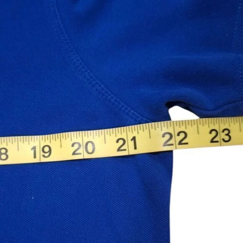 Banana Republic Polo Short Sleeve For Men Classic Cut Size L Royal Blue Embroide